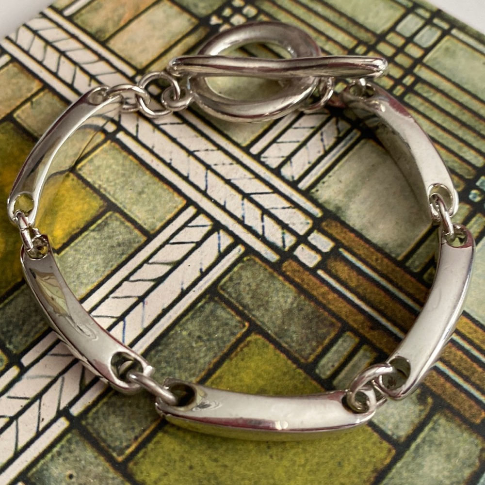 Sterling Silver Link Bracelet - Polished Silver Women's Jewelry